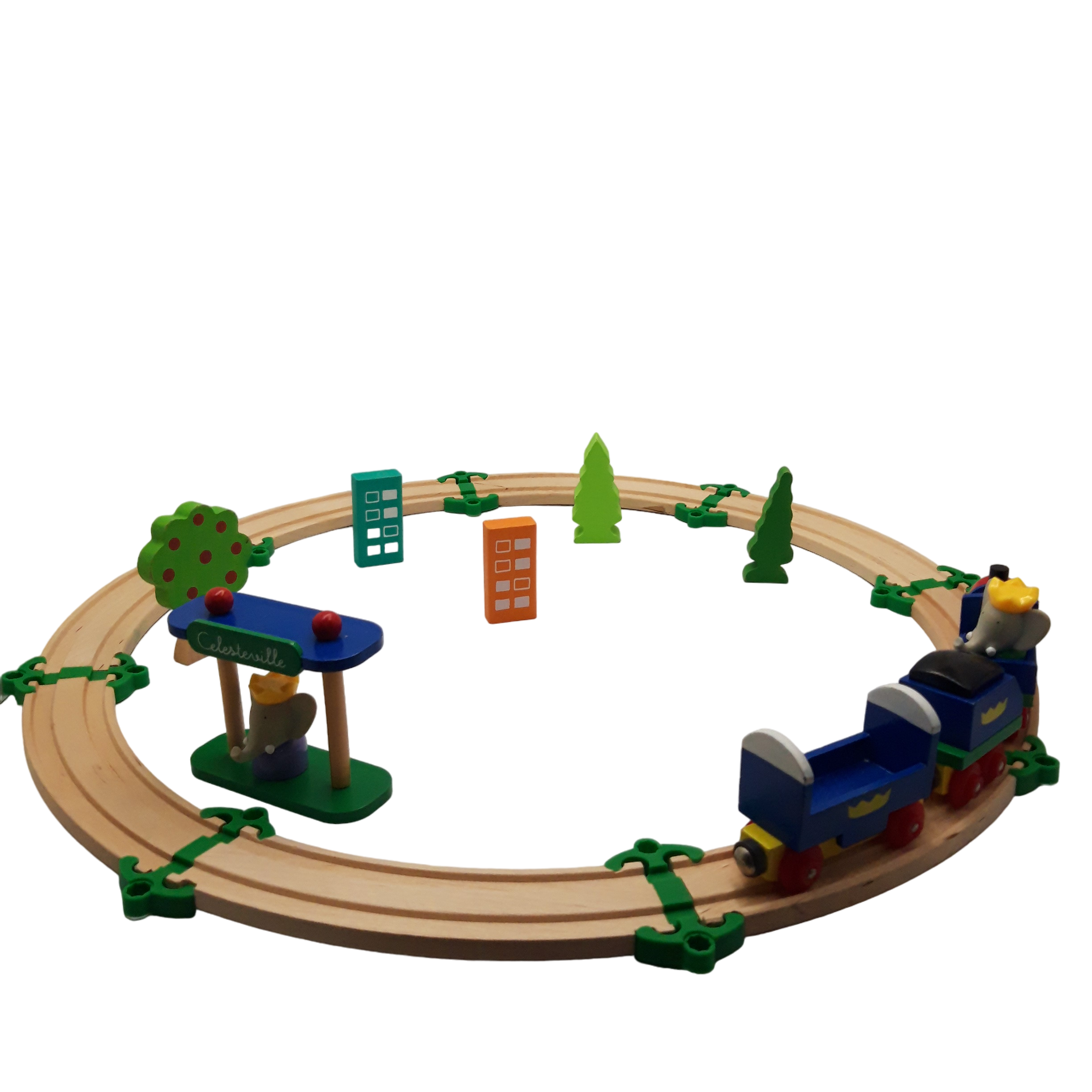 Circuit de train en bois Edition Atlas - Bon état sur Label Emmaüs